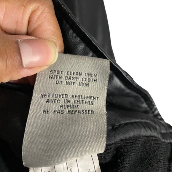 Warehouse One Women's Black Faux Leather Moto Jacket - Picture 8 of 10